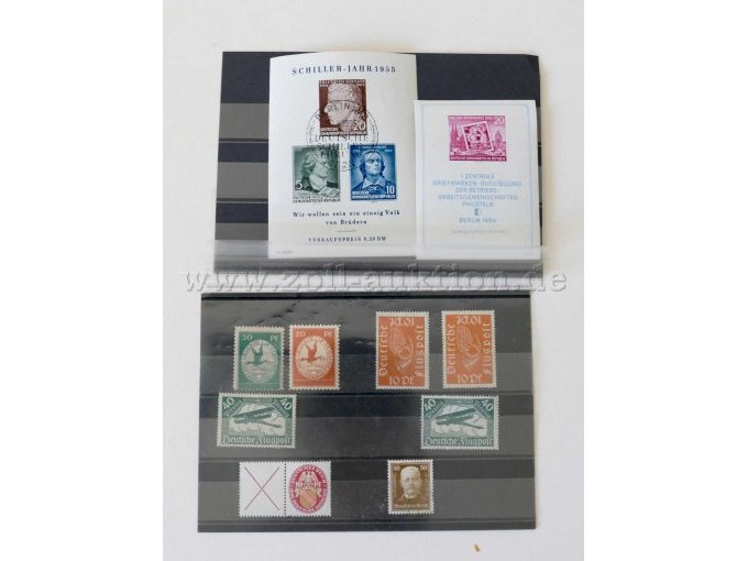 2 Einsteckkarten mit unterschiedlichen Briefmarken 2 Einsteckkarten mit unterschiedlichen Briefmarken