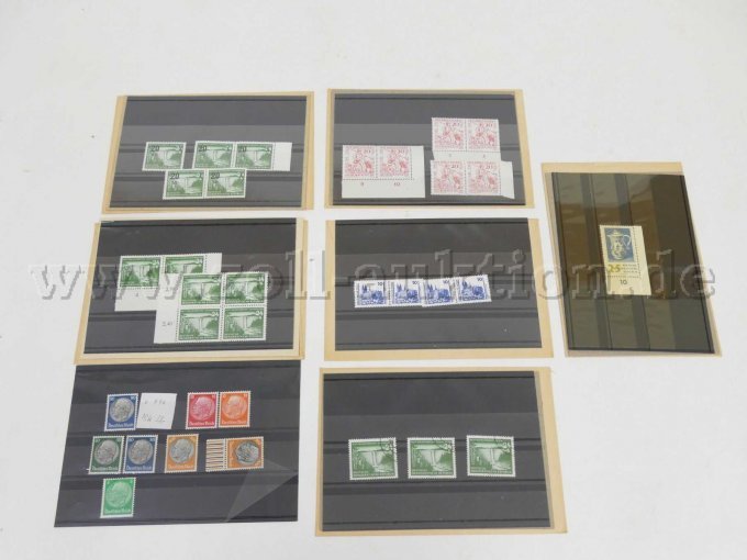 7 Einsteckkarten mit Briefmarken