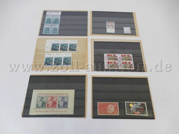 Ansicht 6 Einsteckkarten mit Briefmarken