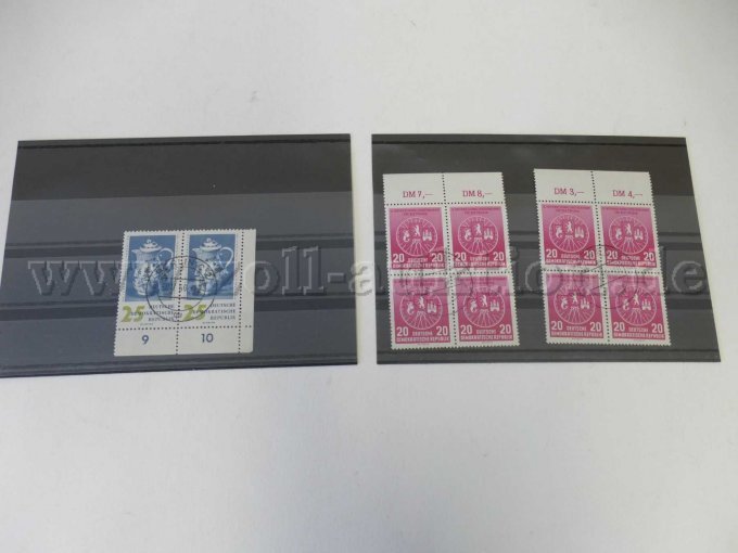 Teilansicht 2 Einsteckkärtchen mit Briefmarken