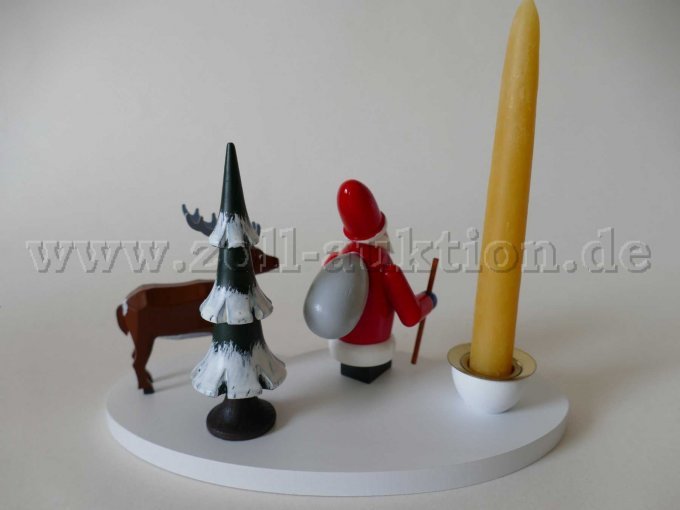 Rückansicht Wolke mit Weihnachtsmann