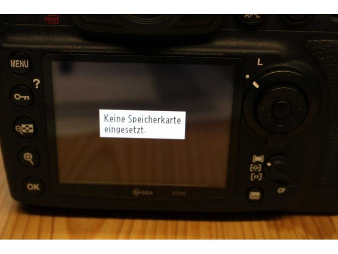 Kamera Nikon D700 Display hinten