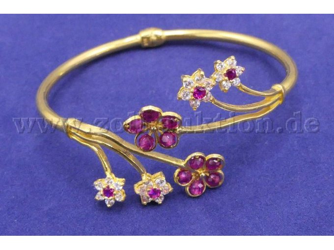 Ansicht, Armreif, Design Blume von vorne