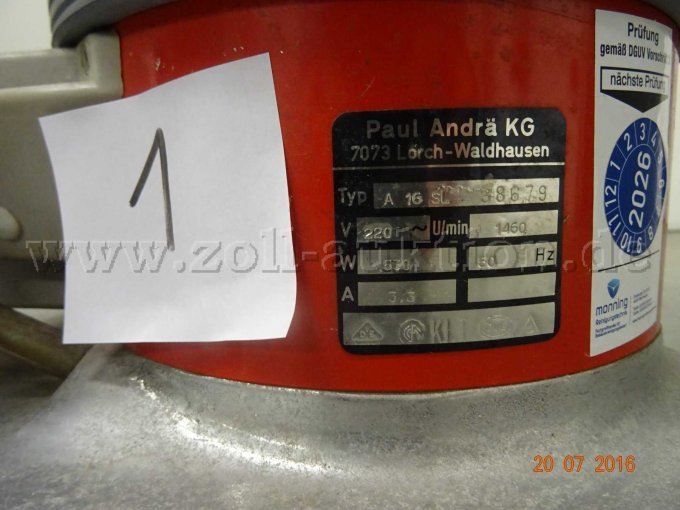 Typenschild Soroma A16 SL