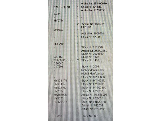 Filter Liste 1