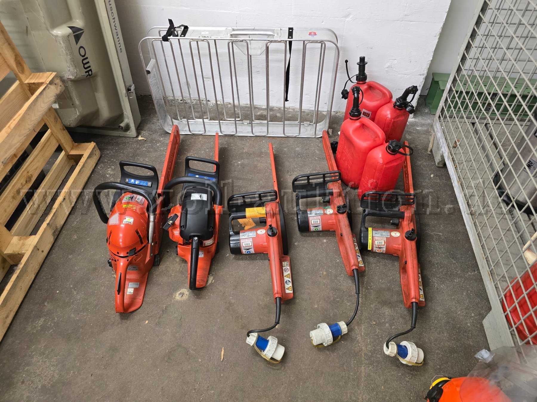 Kettensägen Kanister, Schlauchkorb