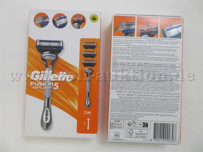Gillette Fusion 5 Sport Rasierer Beschreibung