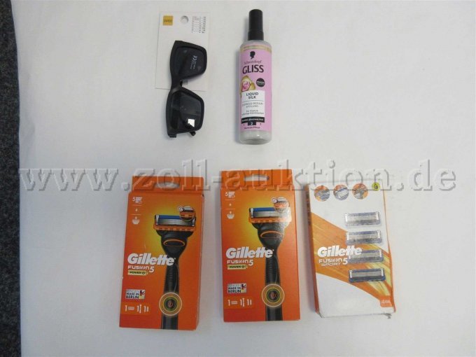 Gillette Fusion 5 Rasierer, Gillette Fusion 5 sport Rasierklingen, Gill Spülung, Sonnenbrille