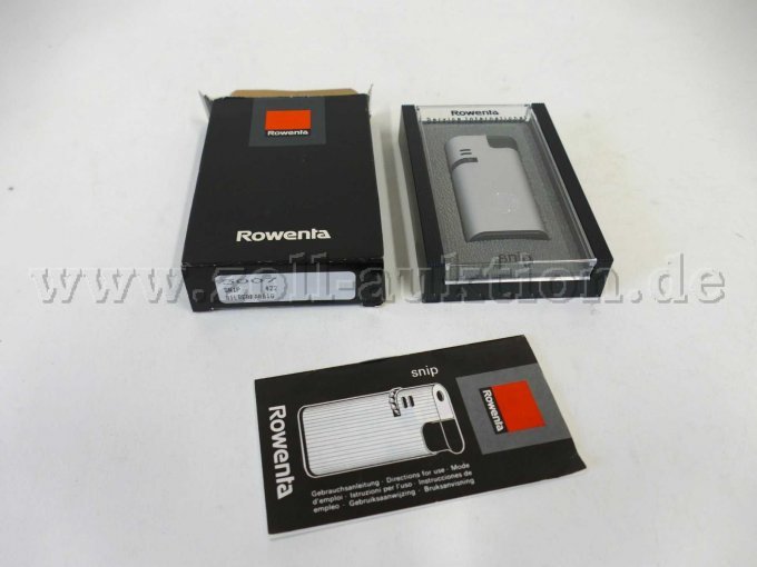 Ansicht Feuerzeug und Bedienungsanleitung