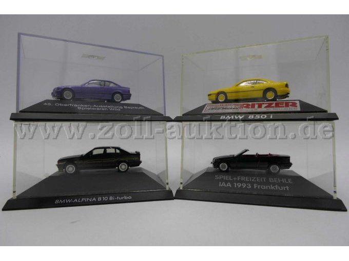 Detailaufnahme aller Modelle von links