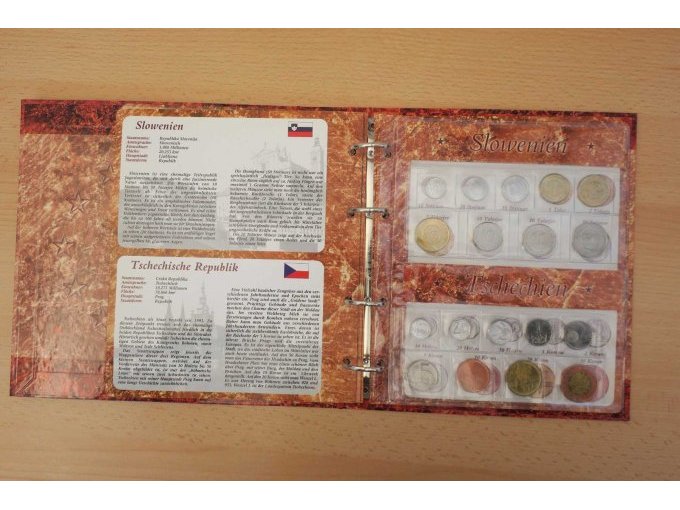 Münzen von Slowenien und Tschechische Republick