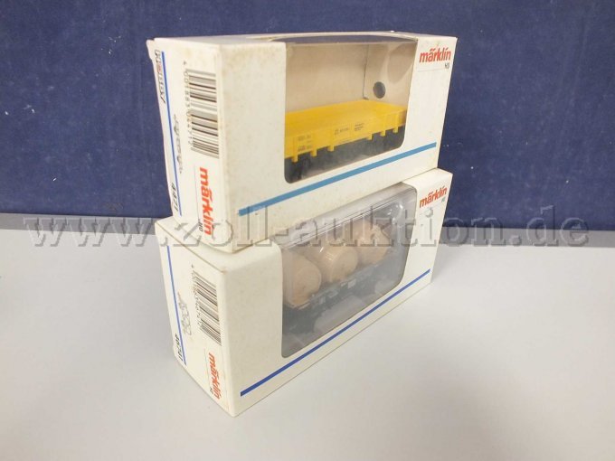 Seitliche Ansicht der Güterwagen Sets in der Umverpackung