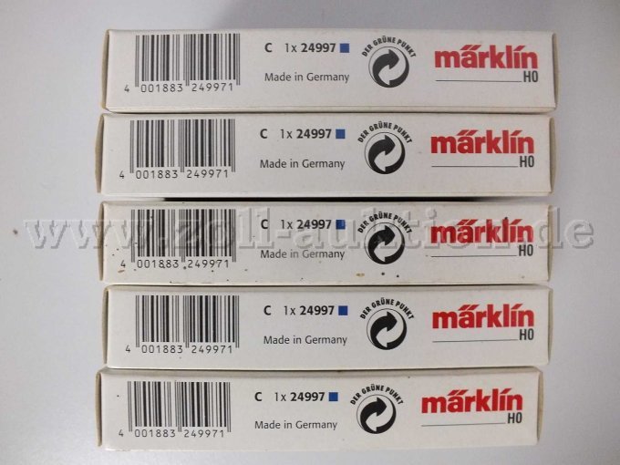 5 x Art.Nr. 24997 Märklin Entkupplungsgleis