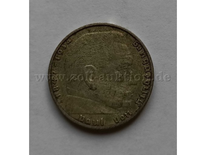 Umlaufmünze Paul von Hindenburg