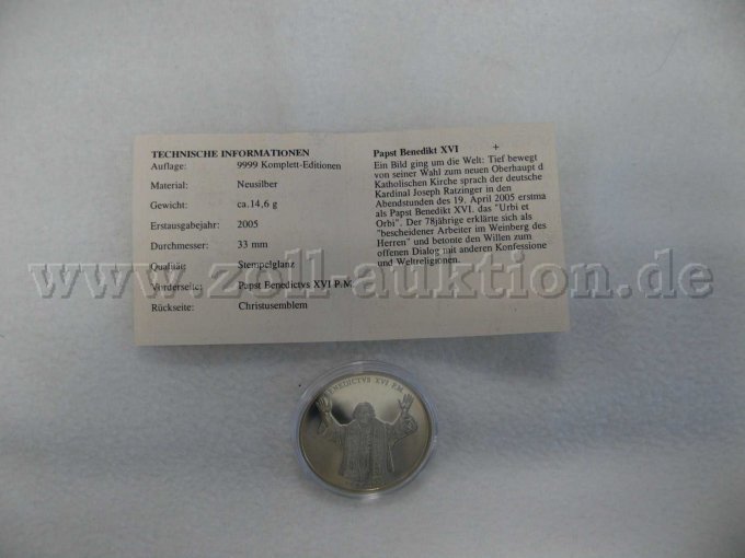 Papst Benedikt XVI - Vorderseite