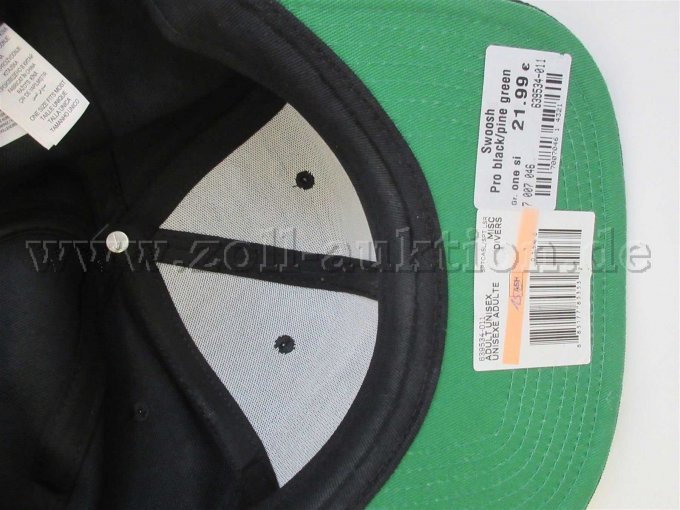 Nike Cap Innenschirm und Etikett