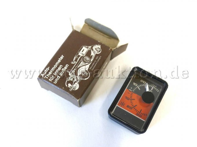 Ansicht Autothermometer in Pappschachtel