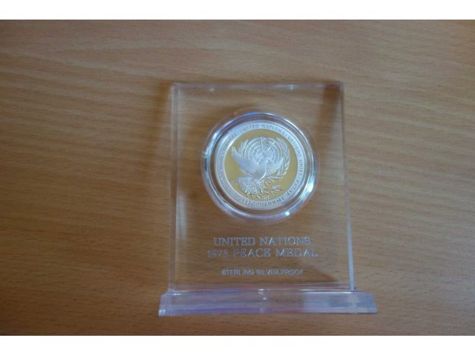 United Nations 1975 Peace Medal -Sterling Silver Proof