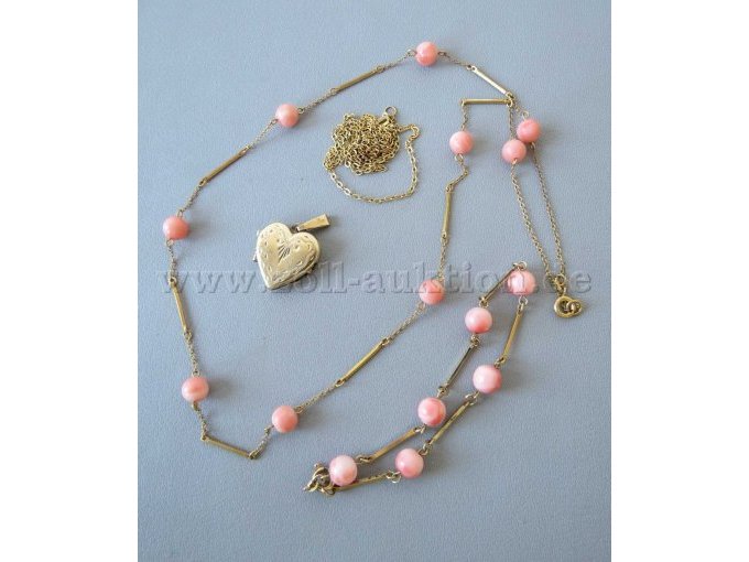 Kette mit Armband + Medaillon