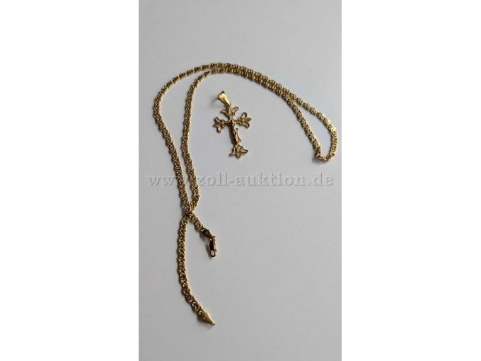 Kette mit Kreuz (750er Gold)