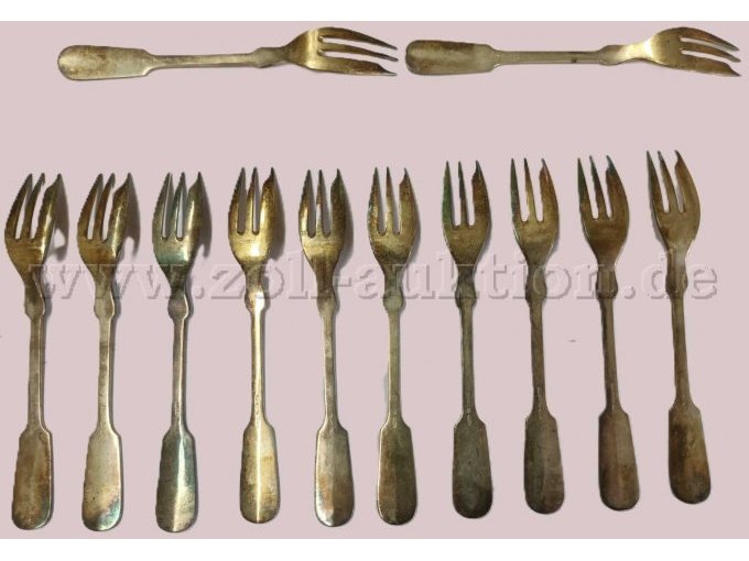 Kuchengabeln von unten