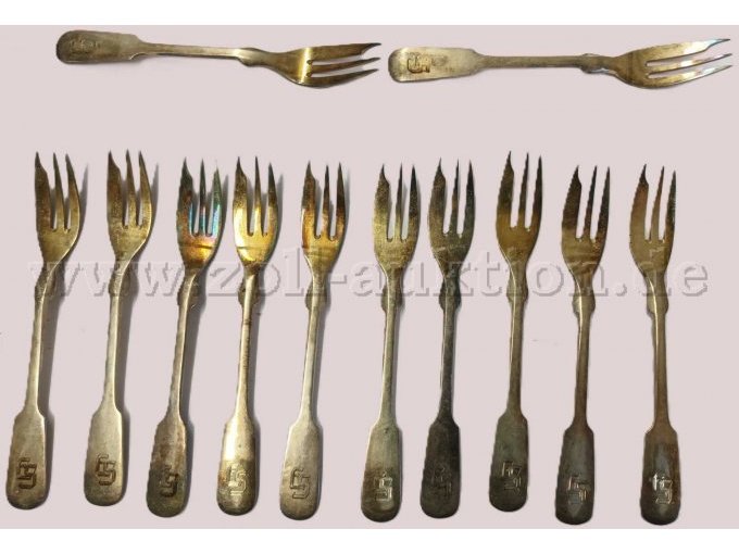 Kuchengabeln von oben