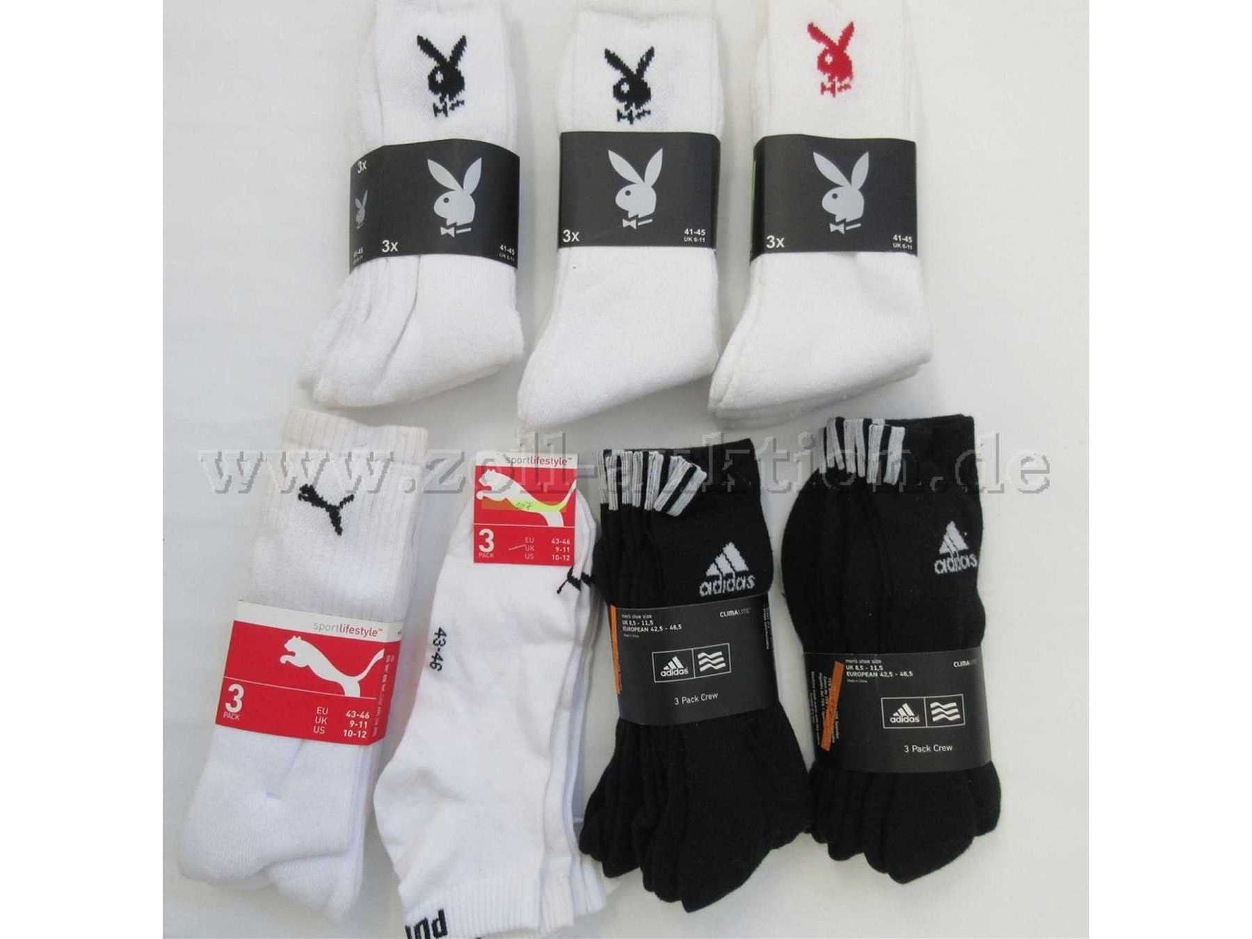 Konvolut Socken Playboy, Adidas, Puma