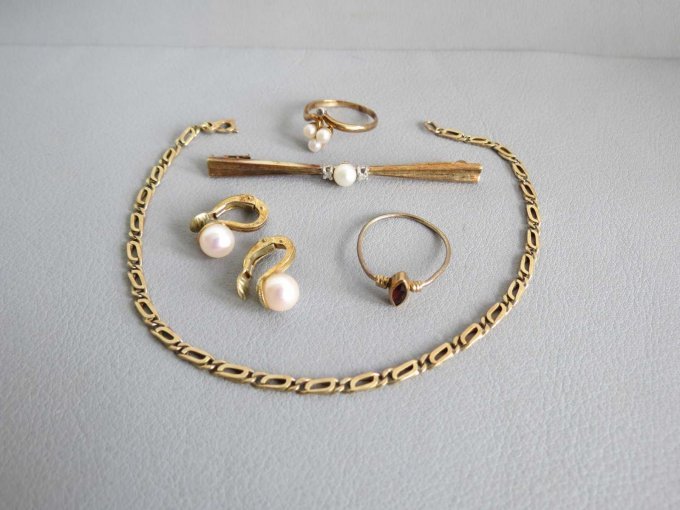 1 Konvolut Vintage Schmuck, 33,63 g, 585er Gold – foto 3 – kavel bij Zoll-Auktion, Hannover