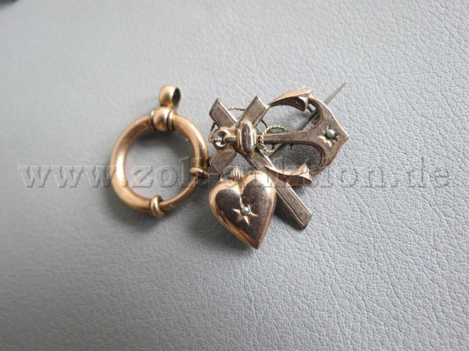 1 Verschluss, 1 Brosche