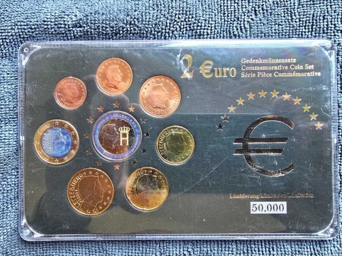 Gedenkmünzensatz Luxemburg mit 2-Euro Münze GH Henri 2004