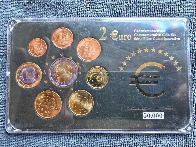 Gedenkmünzensatz Spanien mit 2-Euro Münze Don Quijote