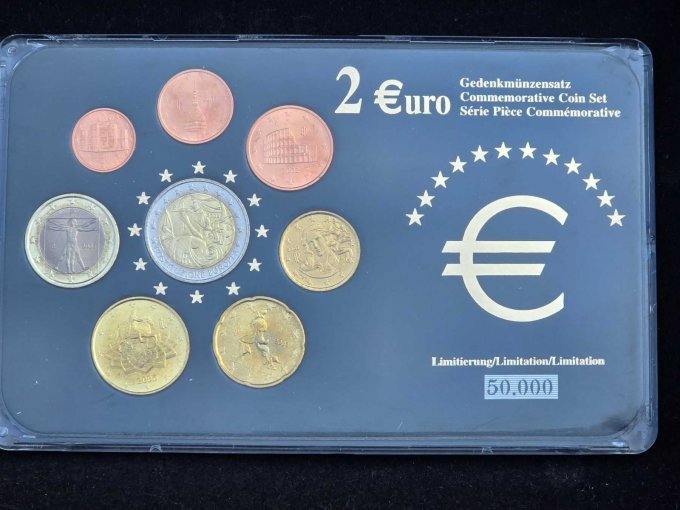 Gedenkmünzensatz Italien mit 2-Euro Münze Europaverfassung