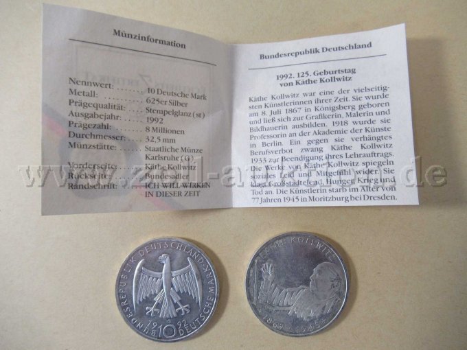 10 DM Münzen, Ansicht 1