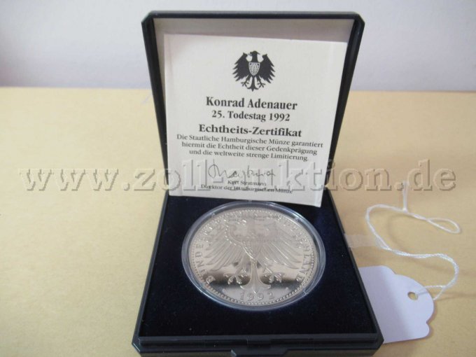 Gedenkmünze Bundeskanzler Konrad Adenauer Rückseite