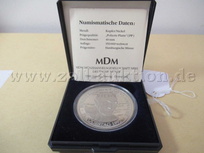 Gedenkmünze Bundeskanzler Konrad Adenauer Vorderseite