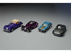 Konvolut aus 4 Modellautos verschiedener Hersteller Gesamtansicht