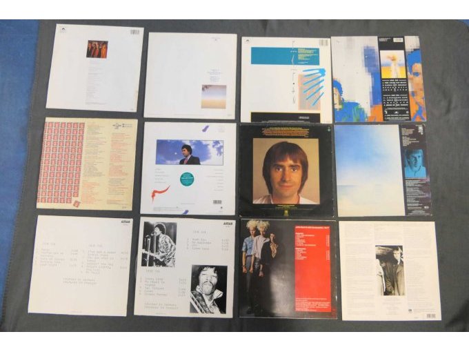 Rückseite Cover der ersten 12 Schallplatten