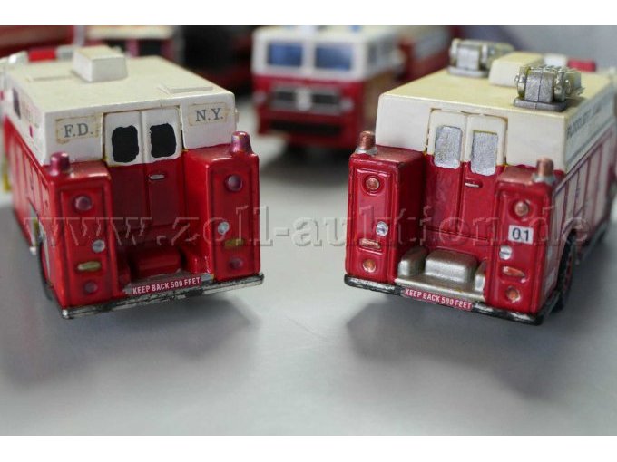 2 Matchbox Mack Fire Truck (Eigenkreation) Ansicht von hinten
