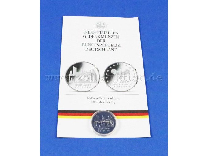 Vorderseite Münze 1000 Jahre Leipzig