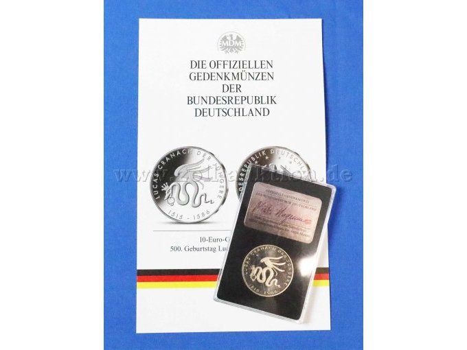 Vorderseite Münze 500 Geburtstag Cranach