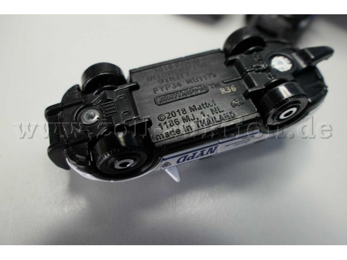 Matchbox 2016 Ford Interceptor Utility NYPD Ansicht von unten