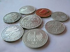 8 Münzen Wertseite