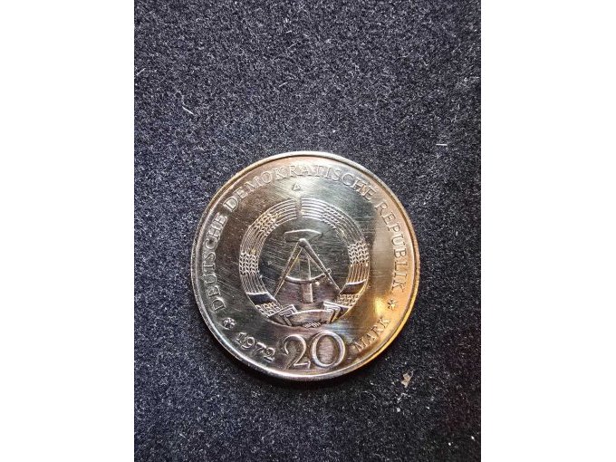 Vorderseite 20 Mark der DDR "Friedrich von Schiller"