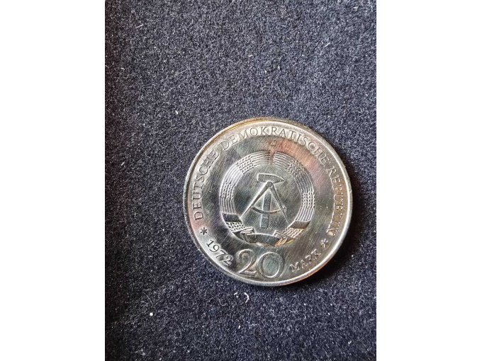 Vorderseite 20 Mark der DDR "Friedrich von Schiller"