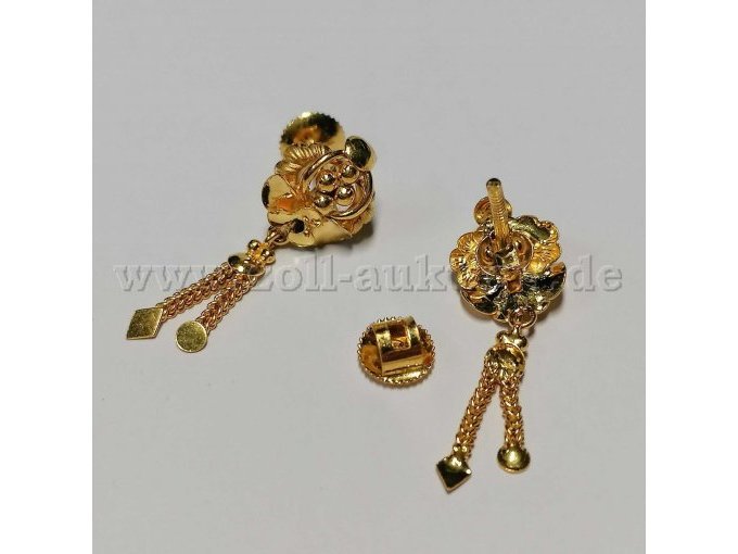 1 Konvolut aus Ohr- und Armschmuck, Collier, Ringe, Anhänger 916/- GG / 22 Karat – foto 3 – kavel bij Zoll-Auktion, Hannover