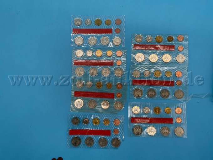 4 x Deutsche Mark Sammlung 1979, 3 x Deutsche Mark Sammlung 1980, jeweils Rückseite