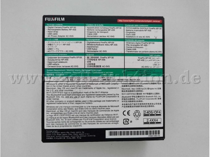 Karton FUJIFILM FINEPIX XP130
