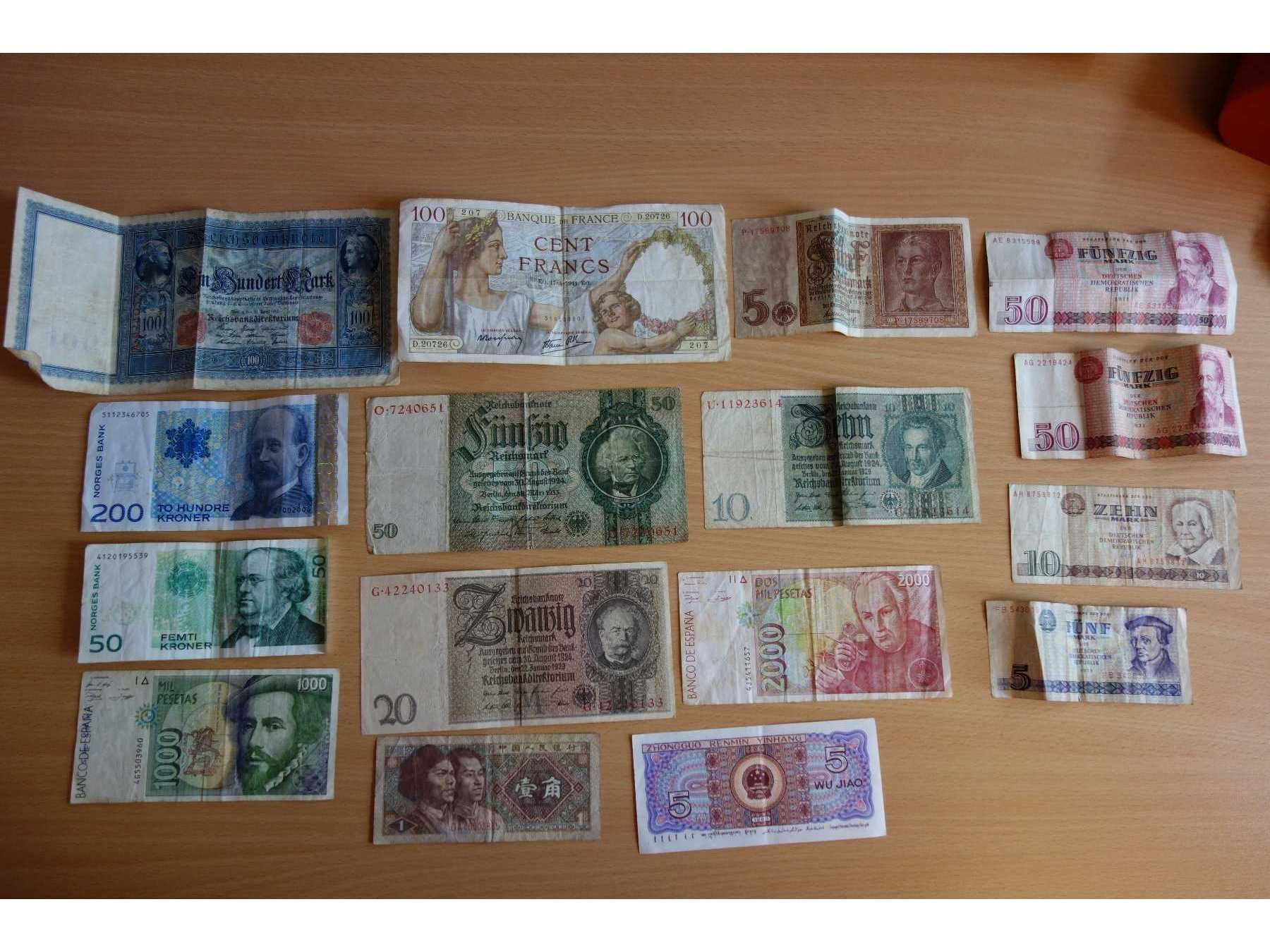 Konvolut Banknoten