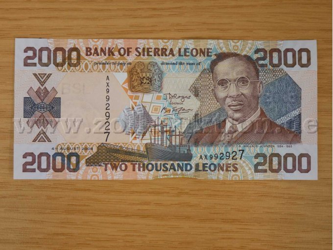 2.000 Leones Banknote Vorderseite