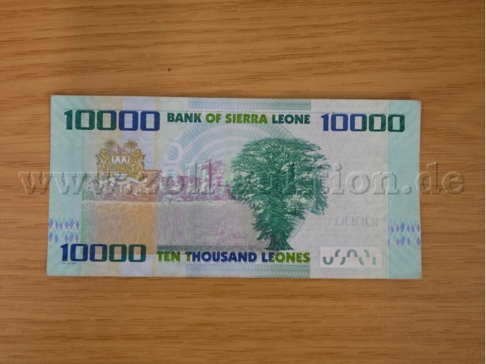 10.000 Leones Banknote Rückseite